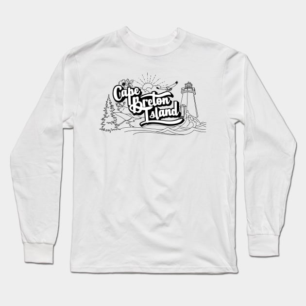 CAPE BRETON MONTAGE Long Sleeve T-Shirt by SALTY TEES & CO.